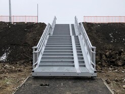 Изготовление и монтаж металлоконструкций лестничного схода в г. Минеральные Воды